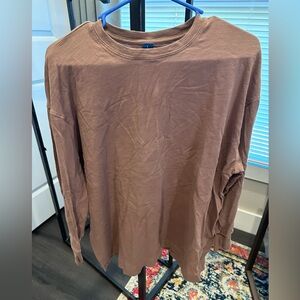 Old Navy Taupe Long Sleeve Tee